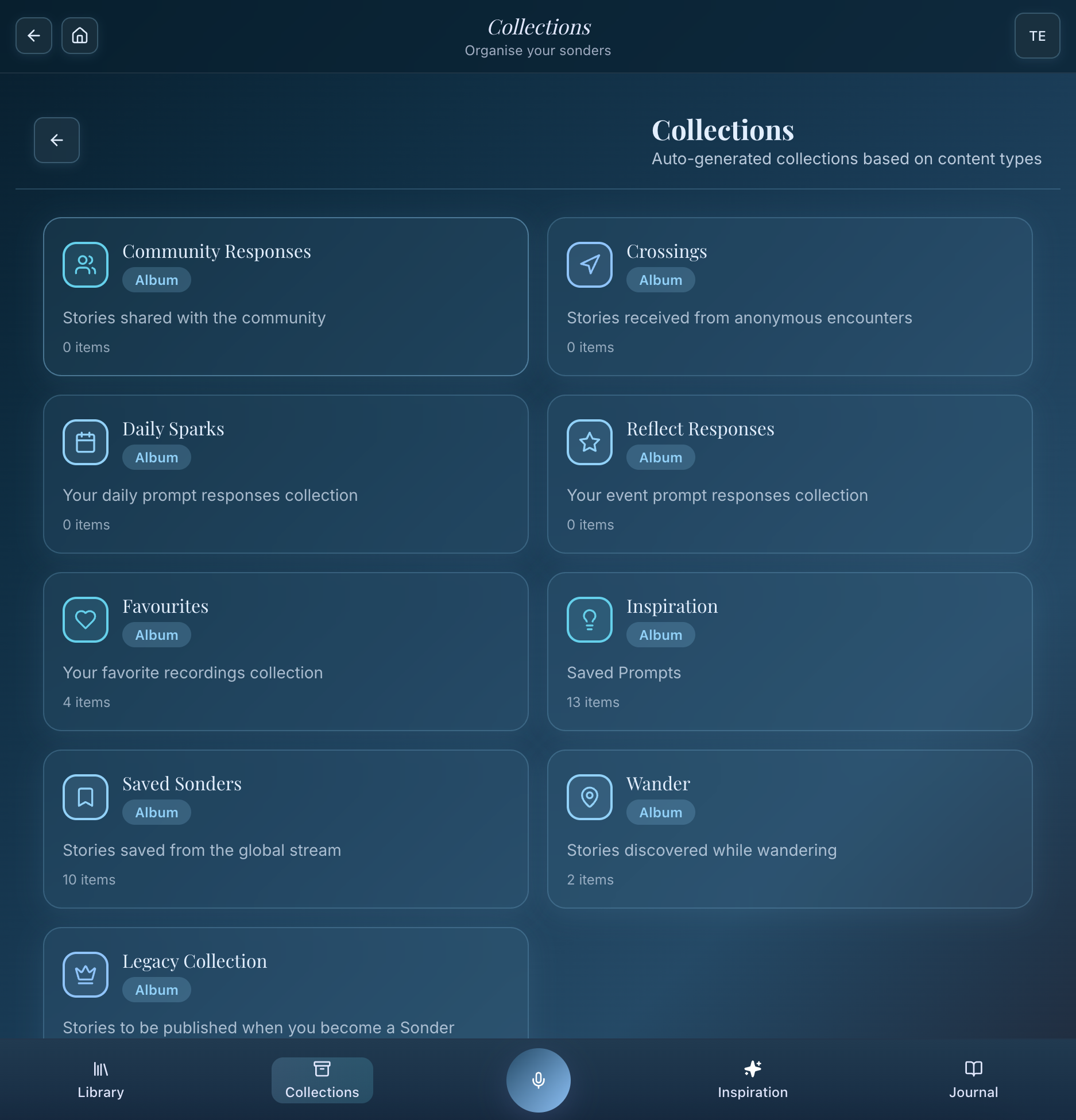 Collections Page