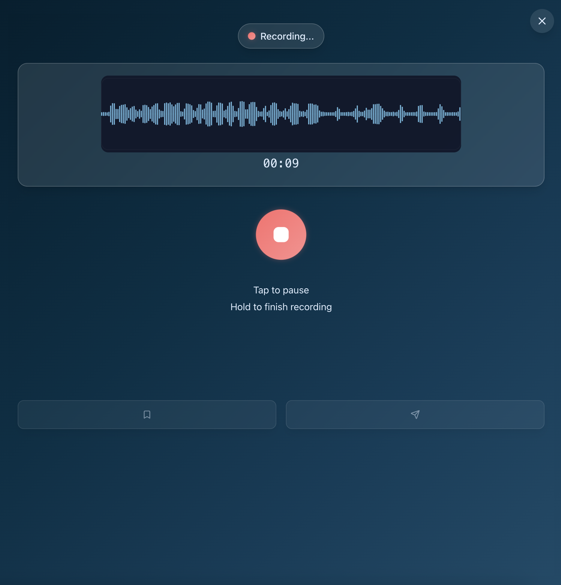 Sonder Voice Recording Interface